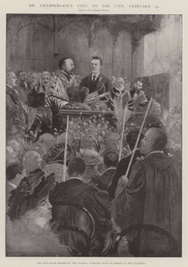 Chamberlains besøg i byen den 13. februar af Henry Charles Seppings Wright